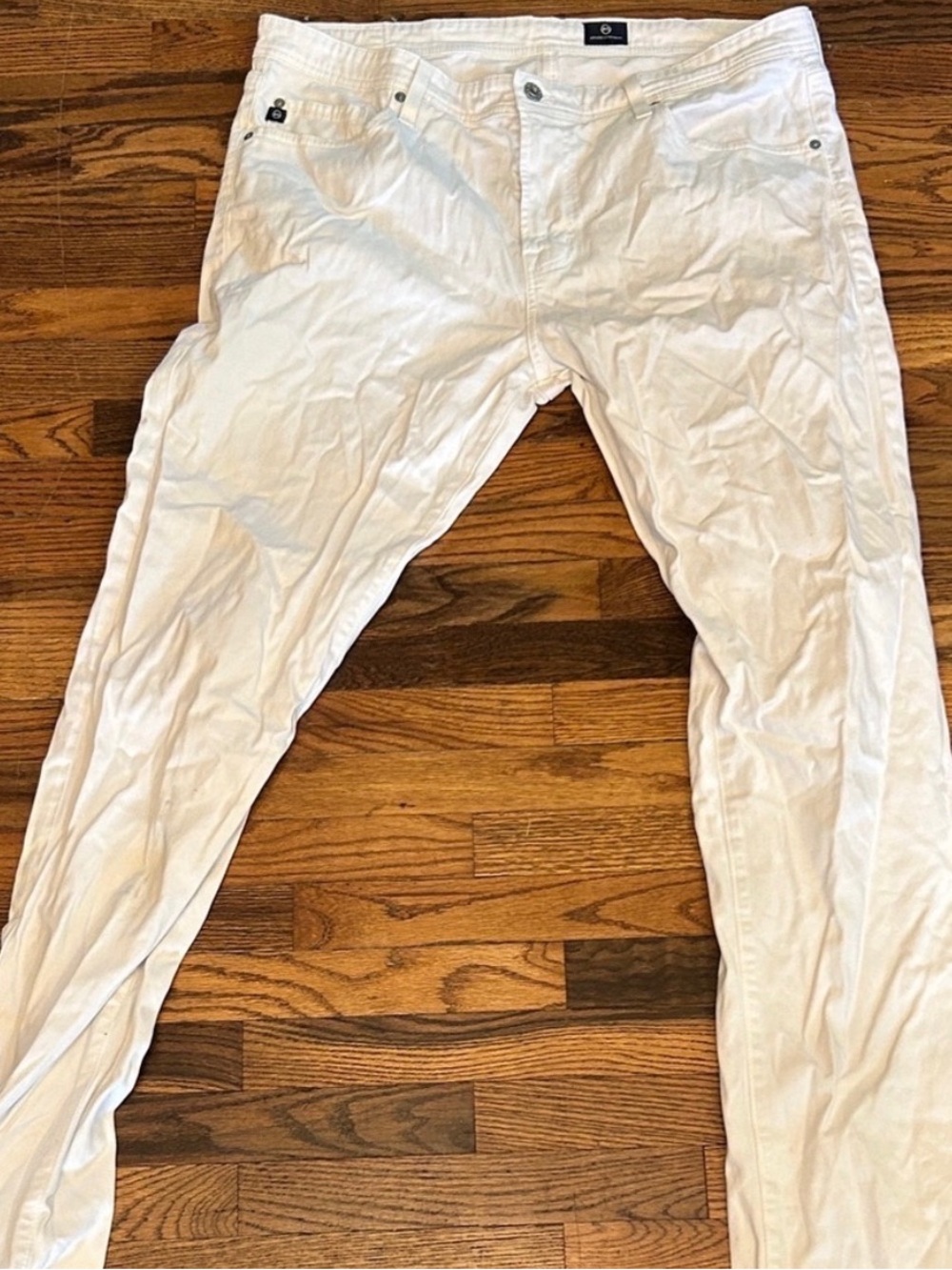 Ag Adriano Goldschmied Men's White Chinos